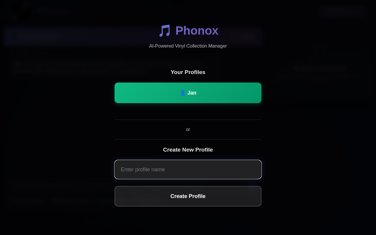 Phonox onboarding welcome screen