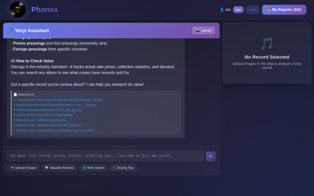 AI chat — response with web sources