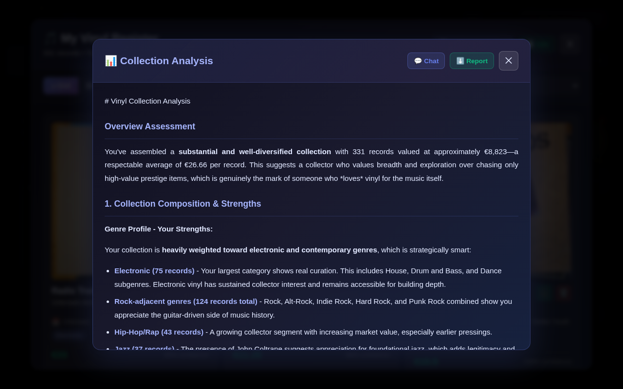 AI collection analysis