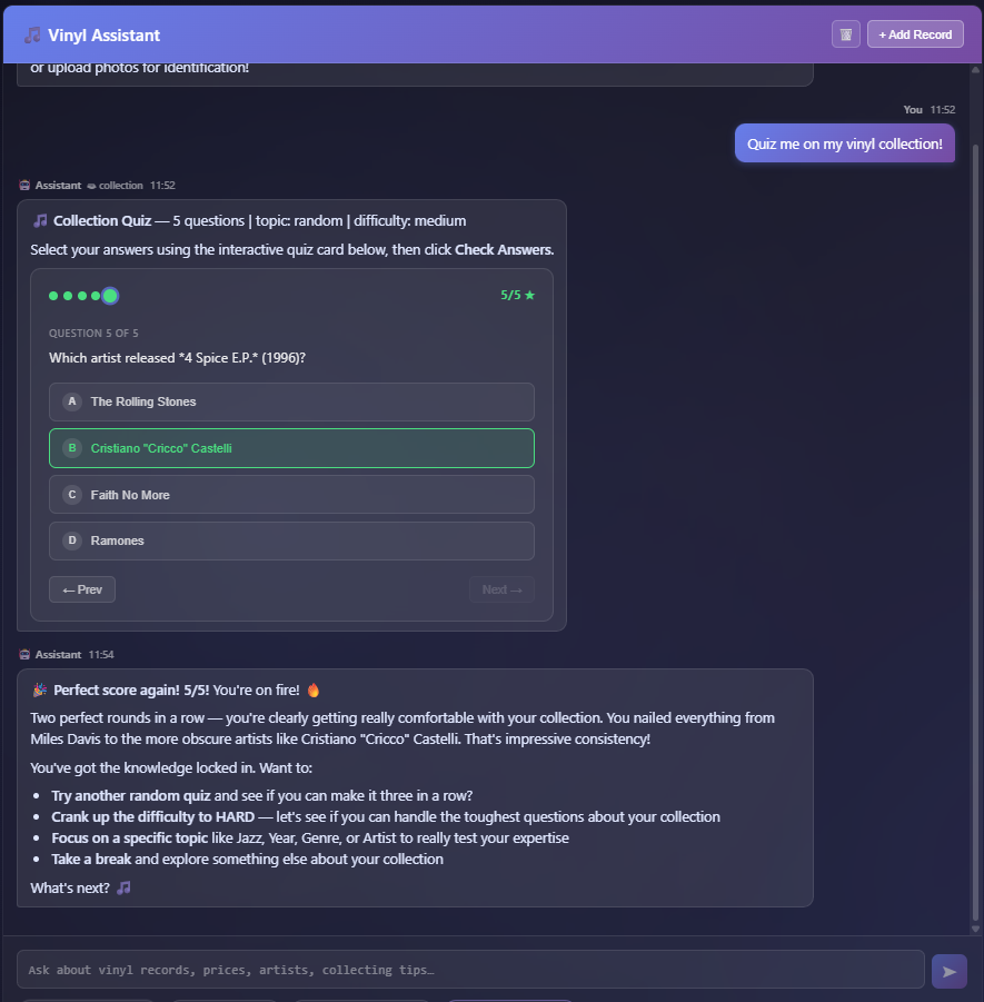 Phonox 2.2.0: Interactive Quiz Cards in the Chat UI